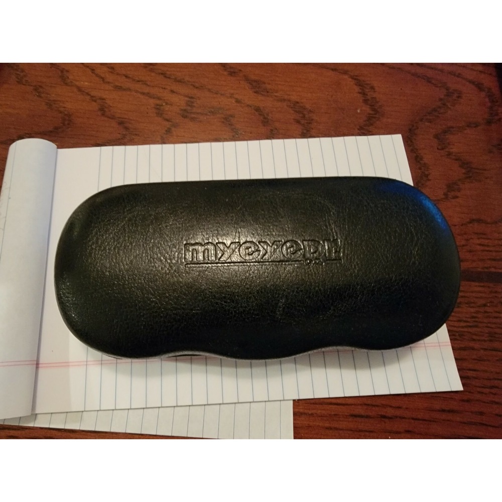 MyEyeDr Eye Glass Case Black‎ Leather